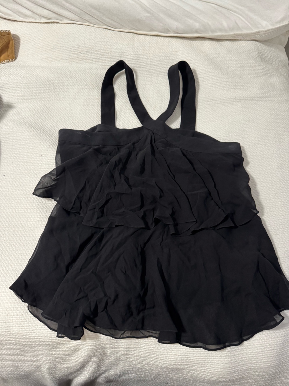 ALC Black Ruffle Tiered blouse